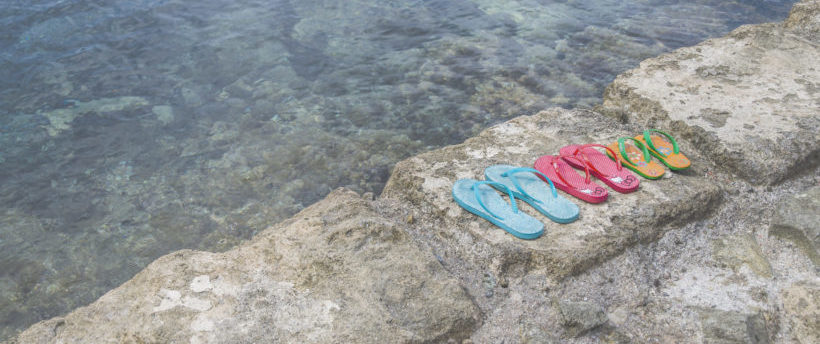 Flip Flops at the water